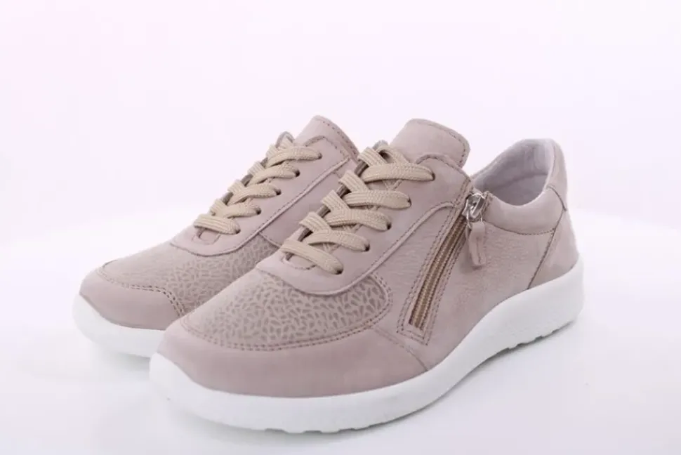 ACO Damen Sneaker Halbschuh K- Weite Wechselfußbett beige blau S14 1420/11614