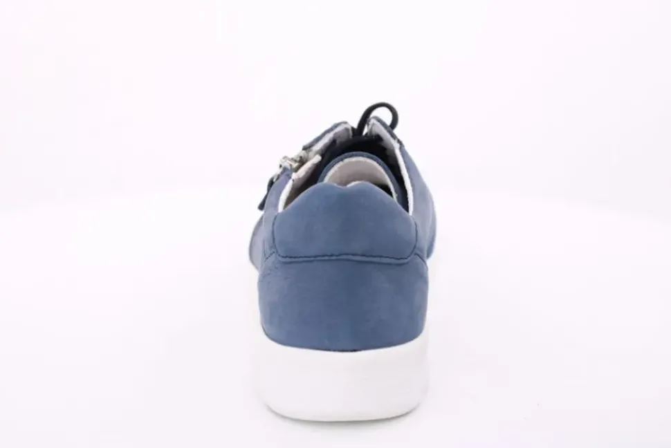 ACO Damen Sneaker Halbschuh K- Weite Wechselfußbett beige blau S14 1420/11614