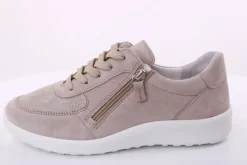 ACO Damen Sneaker Halbschuh K- Weite Wechselfußbett beige blau S14 1420/11614