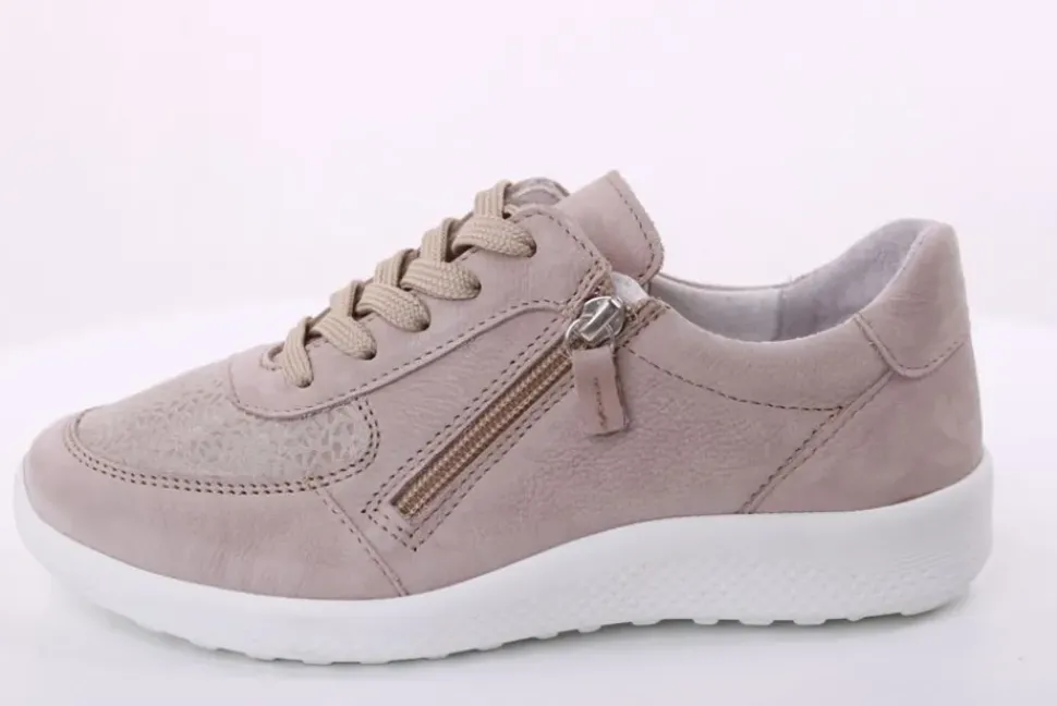 ACO Damen Sneaker Halbschuh K- Weite Wechselfußbett beige blau S14 1420/11614