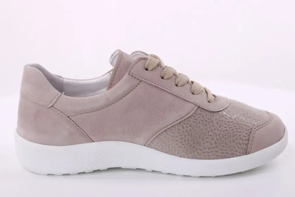 ACO Damen Sneaker Halbschuh K- Weite Wechselfußbett beige blau S14 1420/11614