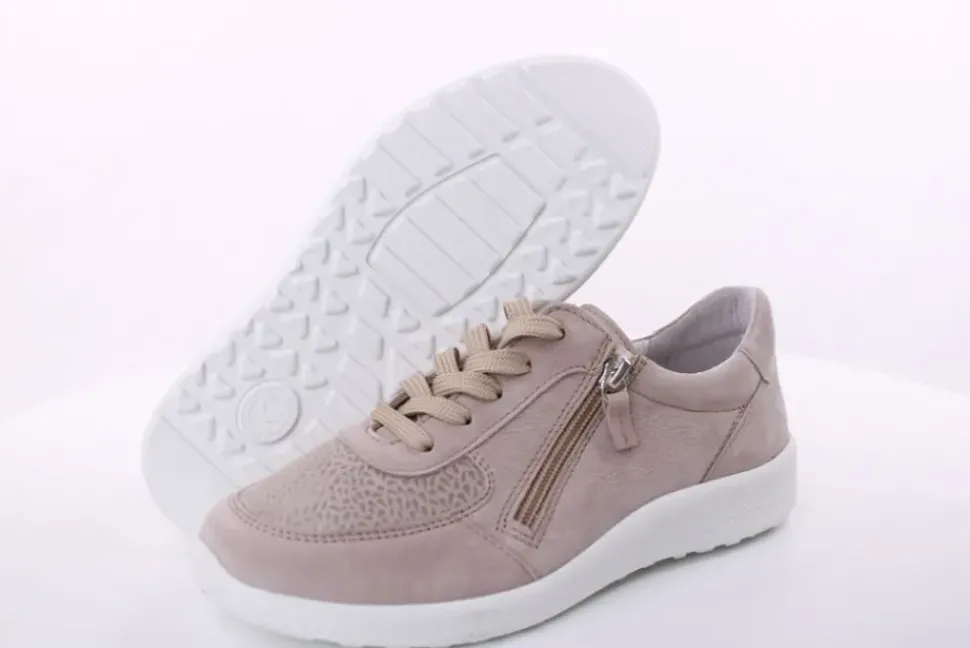 ACO Damen Sneaker Halbschuh K- Weite Wechselfußbett beige blau S14 1420/11614