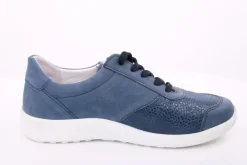 ACO Damen Sneaker Halbschuh K- Weite Wechselfußbett beige blau S14 1420/11614