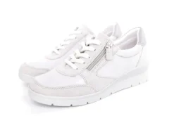 ACO LUNA 18 Damen Sneaker Leder/ Textil Wechselfußbett florales Muster grau S13 863/9309