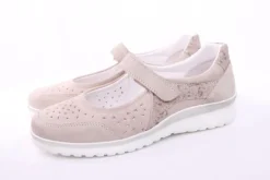 Aco Riemchenschuh DAHLIE 03 Slipper Ballerina Riemen beige S12 1125/10183