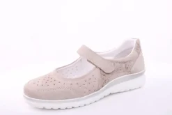 Aco Riemchenschuh DAHLIE 03  Slipper Ballerina Riemen beige S12  1125/10183