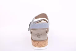 Aco Sandalette Mia 24 Leder Klettverschluss Wechselfußbett  blau S13  545/8194