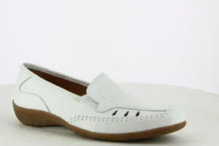 Aco Slipper Sabine 14 Leder weiß beige 281/2574