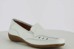 Aco Slipper Sabine 14 Leder weiß beige 281/2574