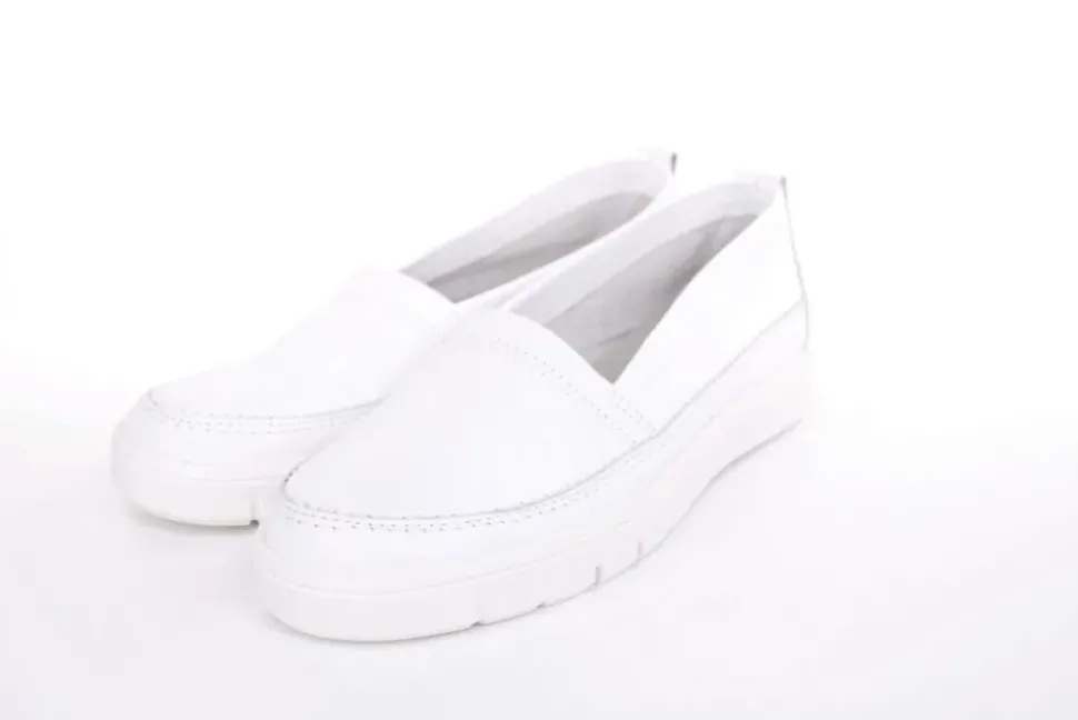 ACO TILDA 06 Damen Slipper Leder weiß, grau S13 1295/10916