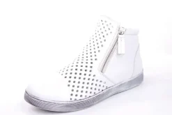 Andrea Conti Sommer- Stiefel Stiefelette Leder durchbrochen weiß S12  0349615001