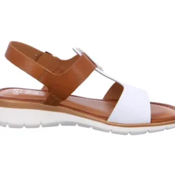 ara Sandale Kreta weiß-cognac 1223610-06