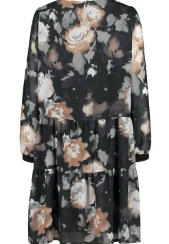 Betty Barclay Chiffonkleid florales Muster Knielang schwarz S22 12331517