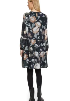 Betty Barclay Chiffonkleid florales Muster Knielang schwarz S22 12331517