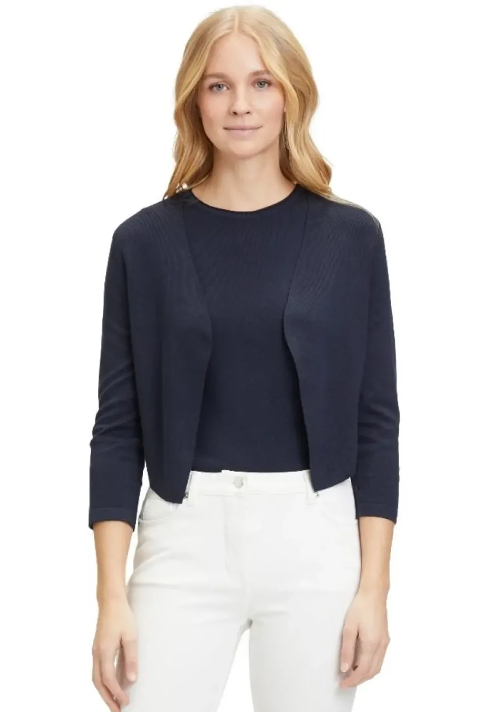 Betty Barclay Feinstrick- Bolero 3/4 Arm Verschlusslos rose, blau S14 50781036