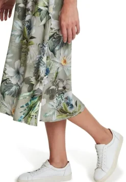 Betty Barclay Hemdblusenkleid 3/4 Arm  Midi- Länge grün blau S12  11581066