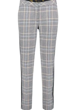 Betty Barclay Hose Regular Fit kariert blau beige 60791052