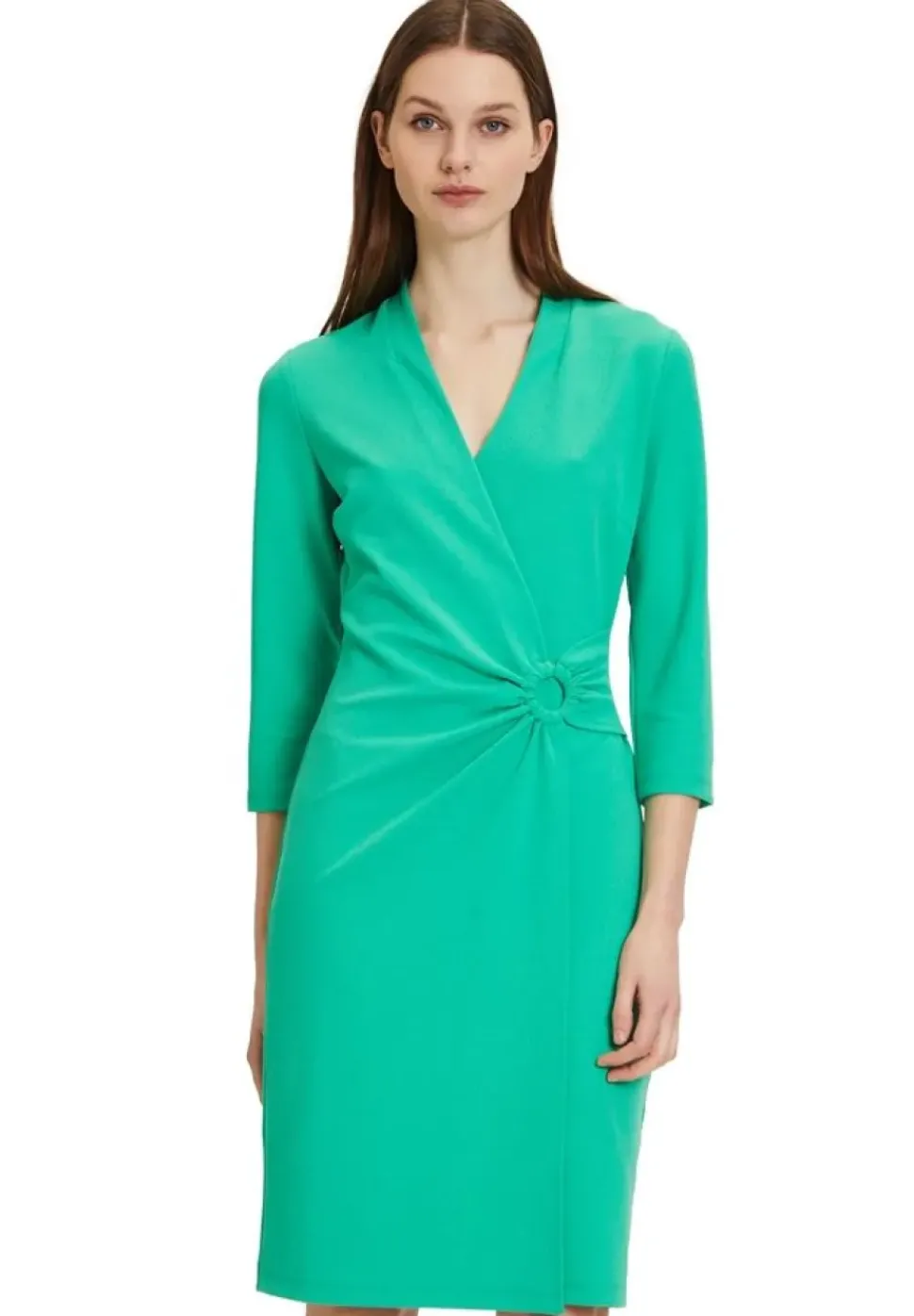 Betty Barclay Jerseykleid mit Raffung gruen S14 15382437