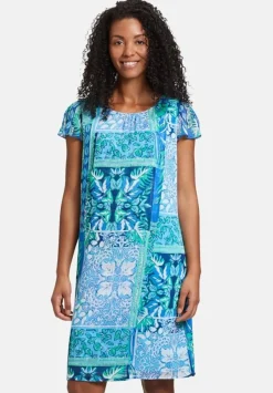 Betty Barclay Kleid Chiffon blau Knieumspielend S14 15782589