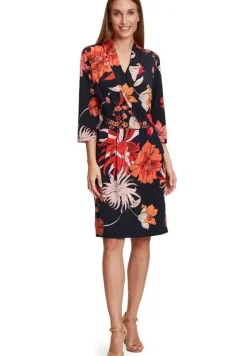 Betty Barclay Kleid Jersey 3/4 Arm floral blau rosa S12 11301029