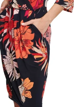 Betty Barclay Kleid Jersey 3/4 Arm floral blau rosa S12 11301029