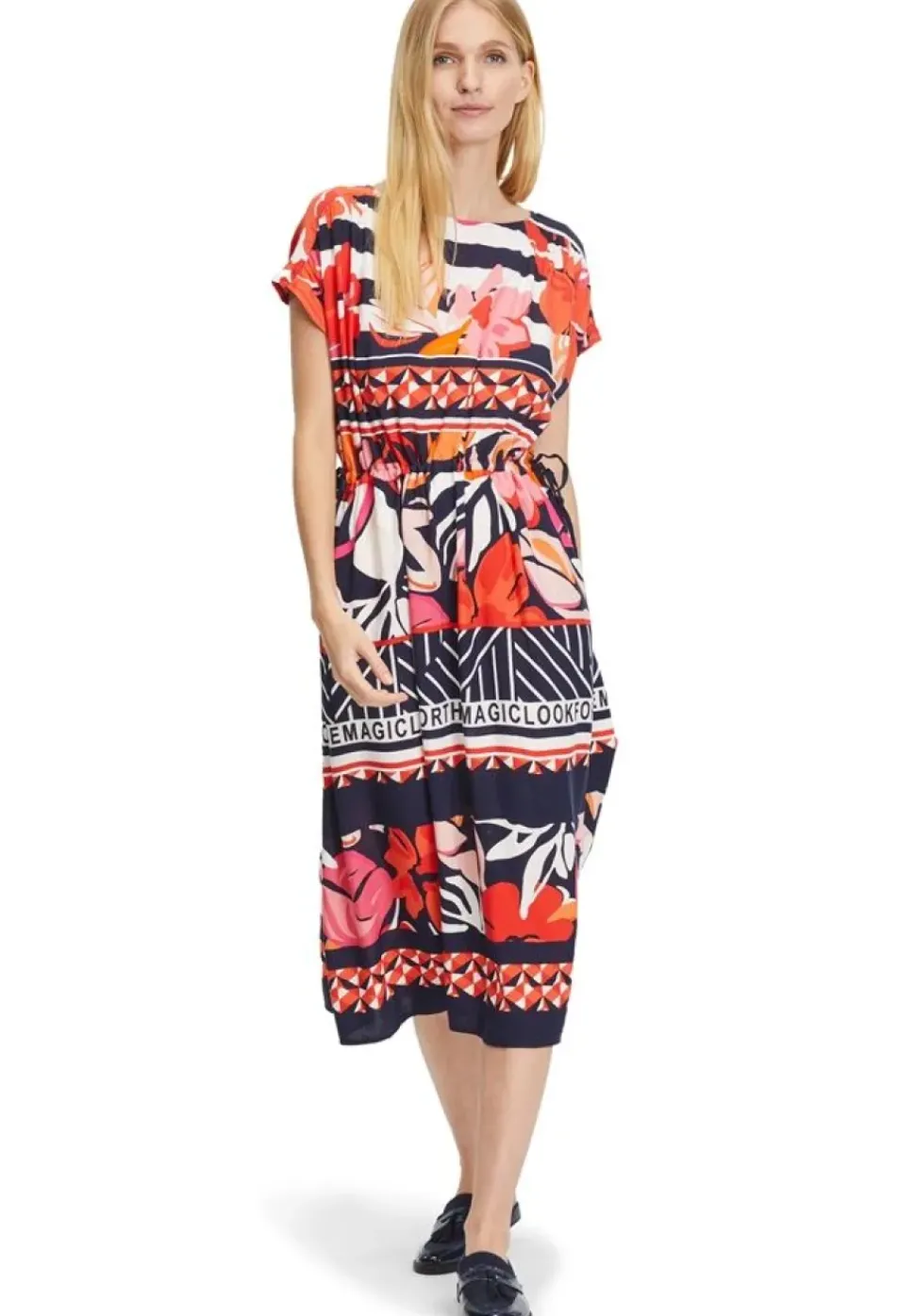 Betty Barclay Maxikleid florales Muster rot blau S13 13951957