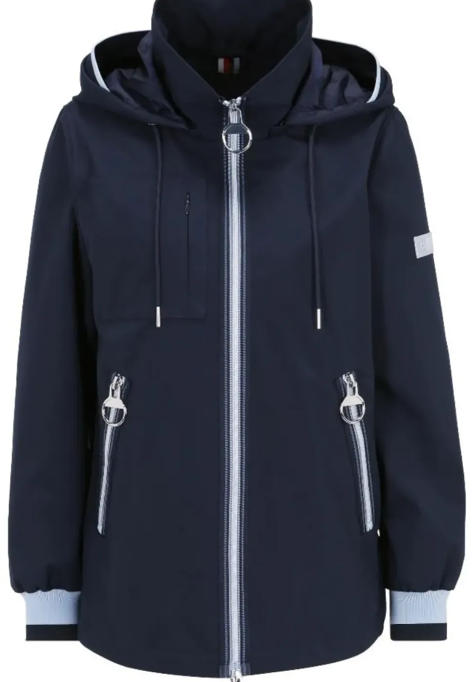 Betty Barclay Outdoorjacke Kapuze Stehkragen Zweiwege Reißverschluss blau S14 76421518