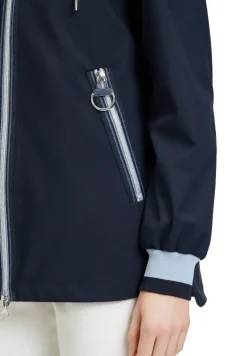 Betty Barclay Outdoorjacke Kapuze Stehkragen Zweiwege Reißverschluss blau S14 76421518
