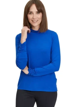 Betty Barclay Rollkragenshirt Raffung blau S23  28902063
