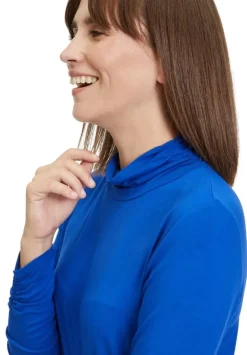 Betty Barclay Rollkragenshirt Raffung blau S23  28902063