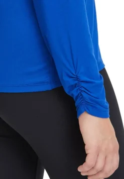 Betty Barclay Rollkragenshirt Raffung blau S23  28902063