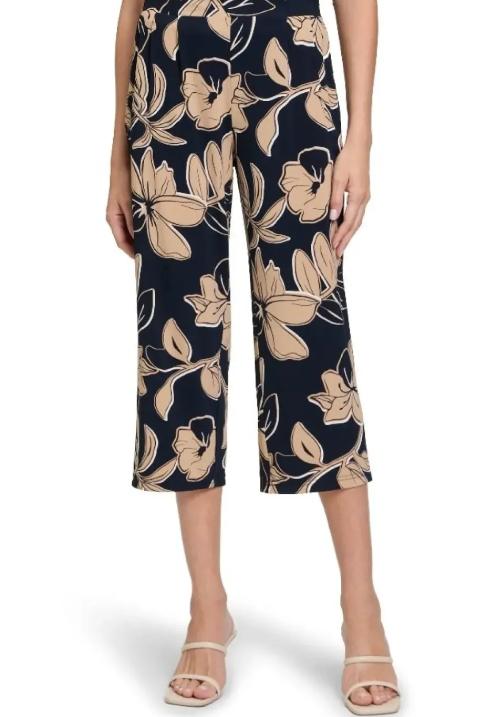 Betty Barclay Schlupfhose Floraler- Print Bundfalten blau S24 60272705