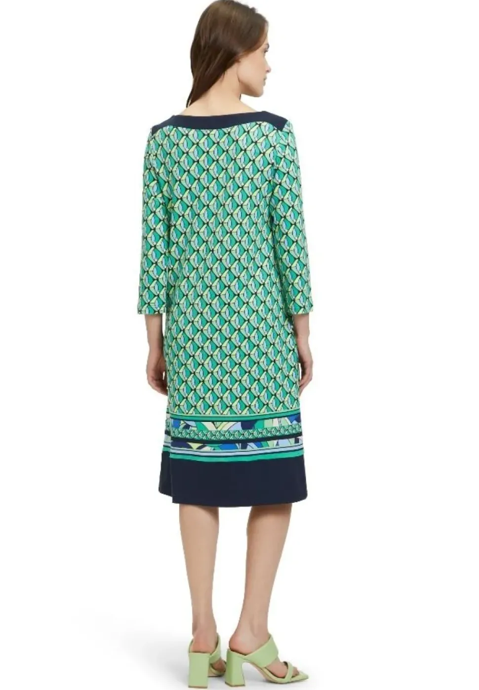 Betty Barclay Shirtkleid 3/4 Arm U- Boot Ausschnitt grün S14 15342531
