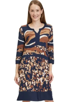 Betty Barclay Shirtkleid Print 3/4 Arm blau S23 14192166