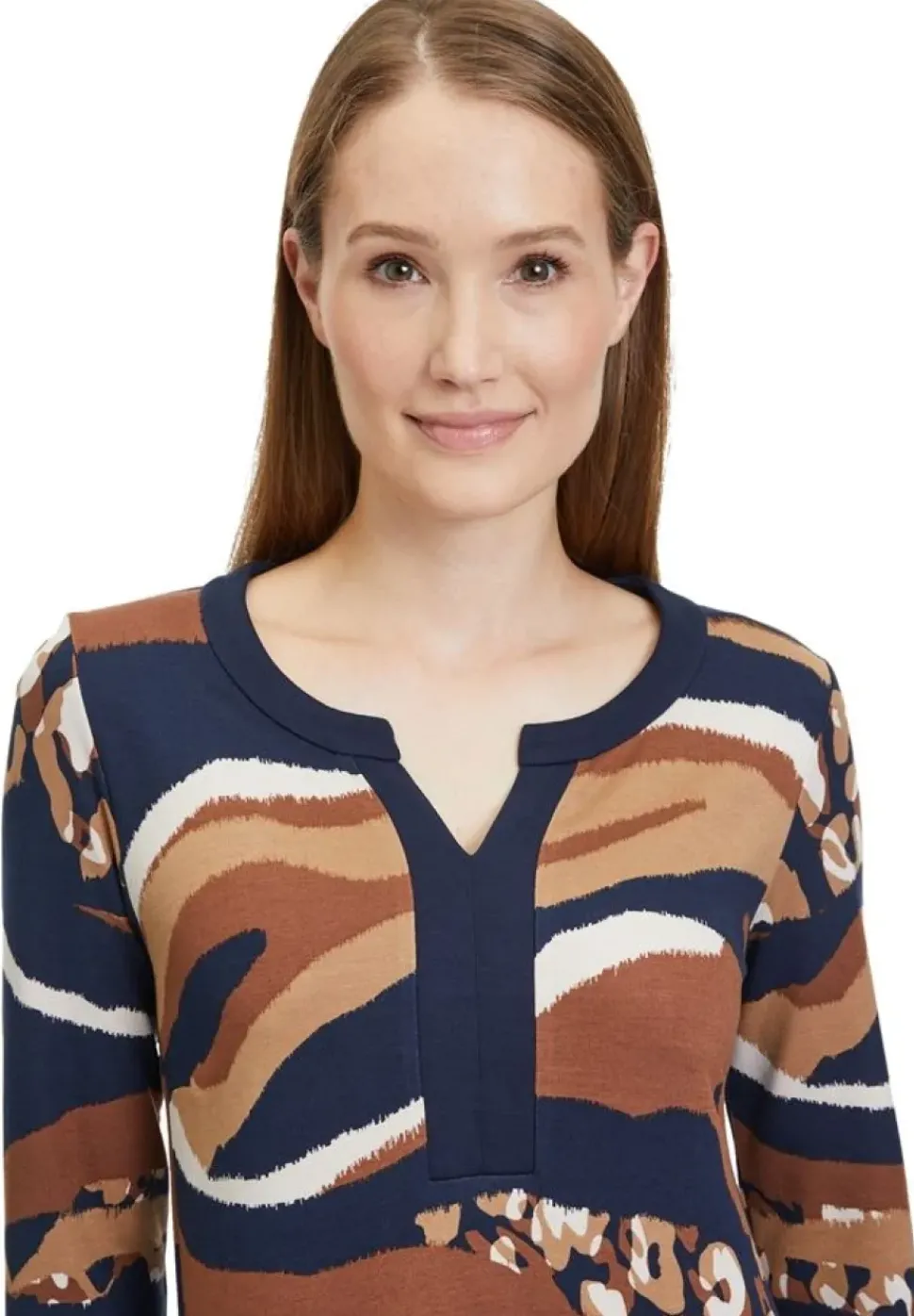 Betty Barclay Shirtkleid Print 3/4 Arm blau S23 14192166