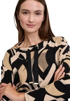 Betty Barclay Sweatshirt Stehkragen SCHWARZ/BEIGE PATTERN 23551066