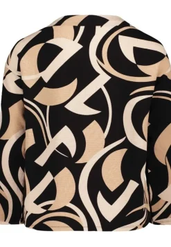 Betty Barclay Sweatshirt Stehkragen SCHWARZ/BEIGE PATTERN 23551066