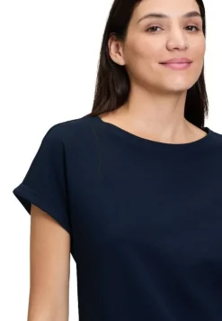 Betty Barclay T- Shirt Schleifenknoten U- Boot- Ausschnitt blau S14 21402781