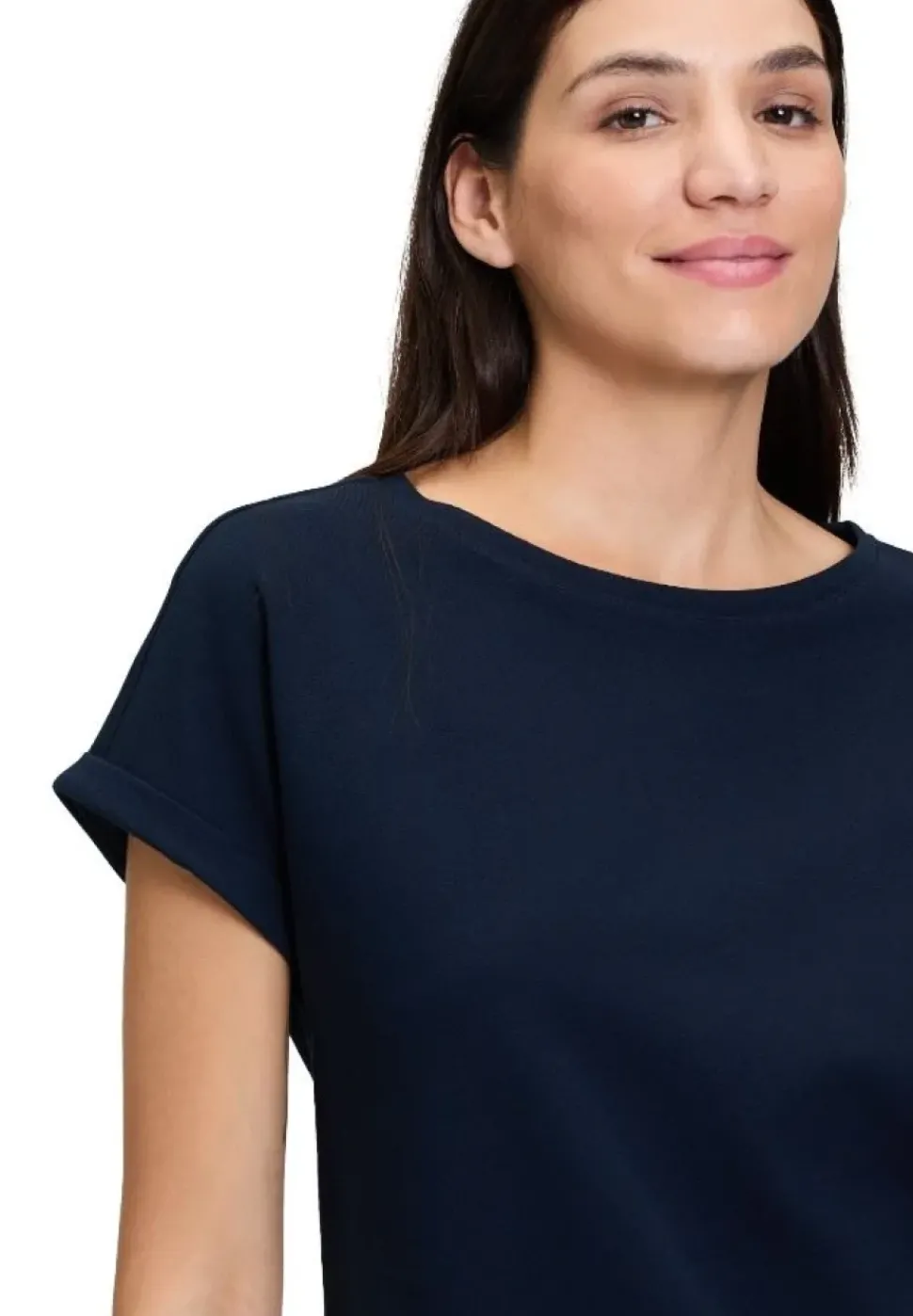 Betty Barclay T- Shirt Schleifenknoten U- Boot- Ausschnitt blau S14 21402781
