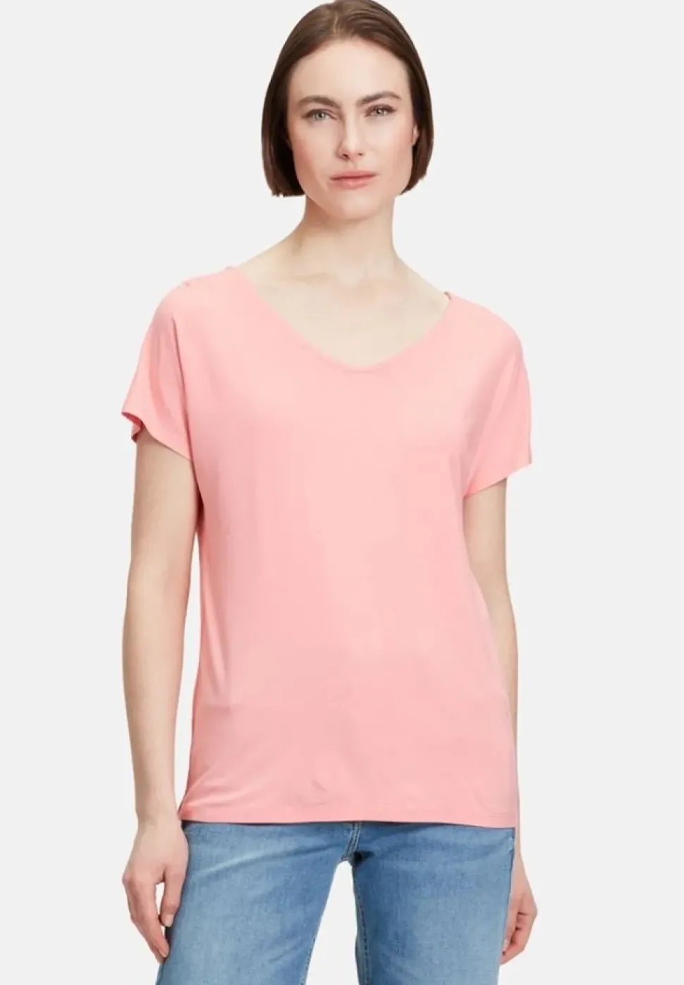 Betty Barclay T- Shirt V - Ausschnitt salmon rosa S14 20931007
