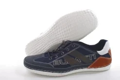 bugatti Herren Sneaker Halbschuh Schnellschnürung Wechselfußbett blau S14 321-AFF02-500