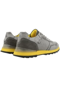 Bullboxer Herren Sneaker Leder farbige Sohle grau S13 373K20438A