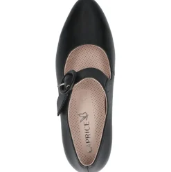 Caprice Damen Pumps Riemchenpumps Leder Komfortweite G schwarz S14 9-24406-42