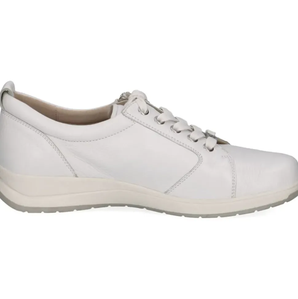 Caprice Damen Sneaker Leder H- Weite Wechselfußbett weiß S14 9-23752-42