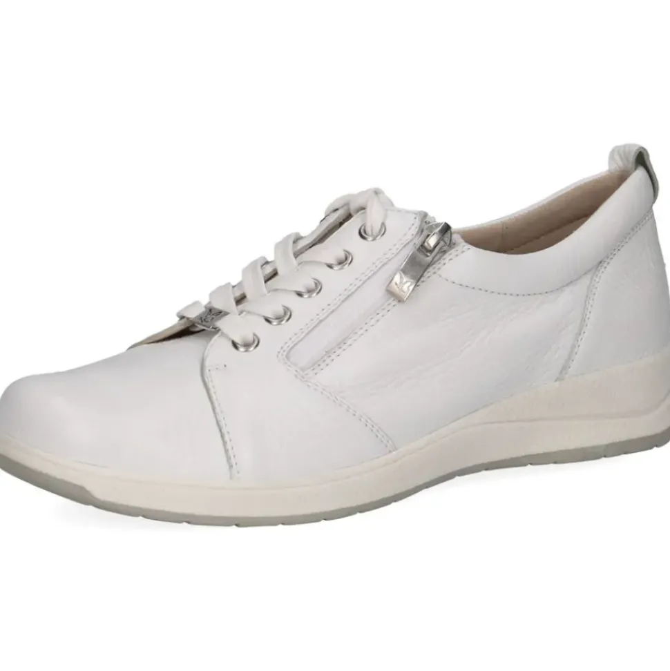 Caprice Damen Sneaker Leder H- Weite Wechselfußbett weiß S14 9-23752-42