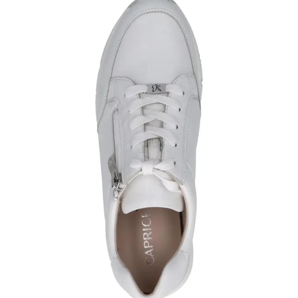 Caprice Damen Sneaker Leder Wechselfußbett H- Weite weiß S14 9-23753-42