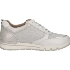 Caprice Damen Sneaker sportlich Materialmix H- Weite Wechselfußbett weiß S14 9-23754-42