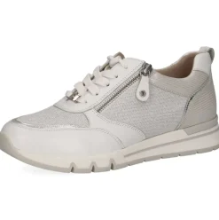 Caprice Damen Sneaker sportlich Materialmix H- Weite Wechselfußbett weiß S14 9-23754-42