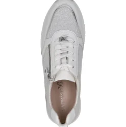 Caprice Damen Sneaker sportlich Materialmix H- Weite Wechselfußbett weiß S14 9-23754-42