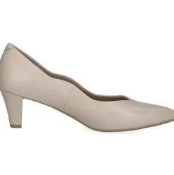 Caprice Pumps Leder klassisch G- Weite beige S14 9-22400-42